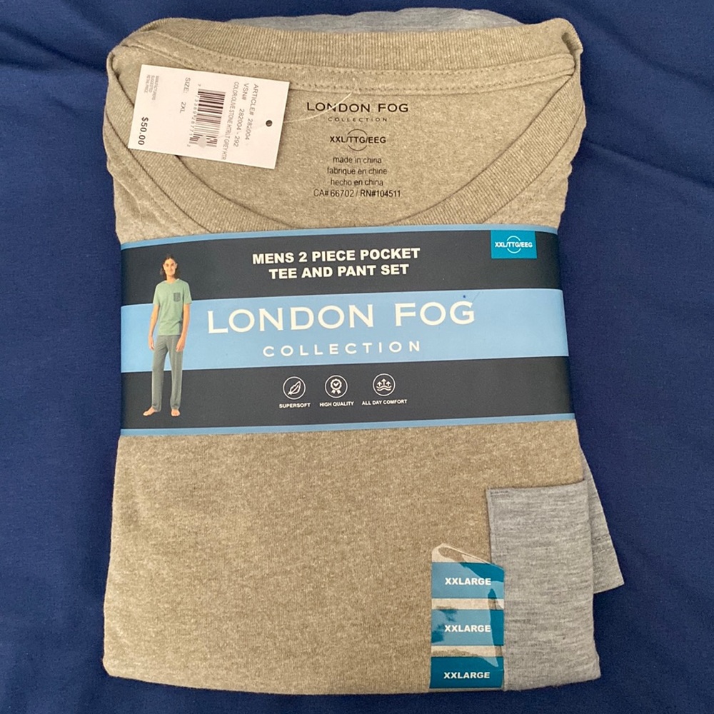 Men’s 2 piece pocket tee and pant set